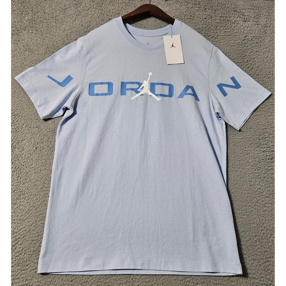 Nike Air Jordan Stretch Jumpman Logo Blue Crew T-Shirt Men Medium HJ2358-407 NWT